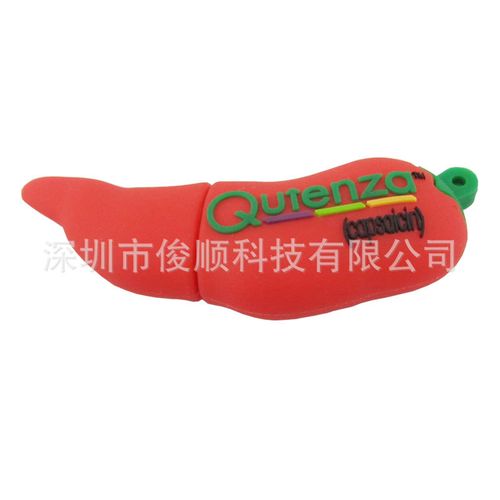 深圳工厂直销 PVC红色辣椒商务礼品U盘，仿真广告U盘批发优选
